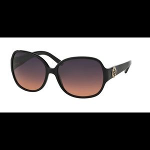 Tory Burch TY 7026 501/95 Black Sunglasses Gray Orange Fade Lens 59mm